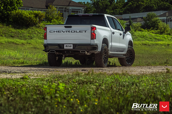 Фото дисков Vossen HF6-3 Черный сатин на Chevrolet Silverado IV