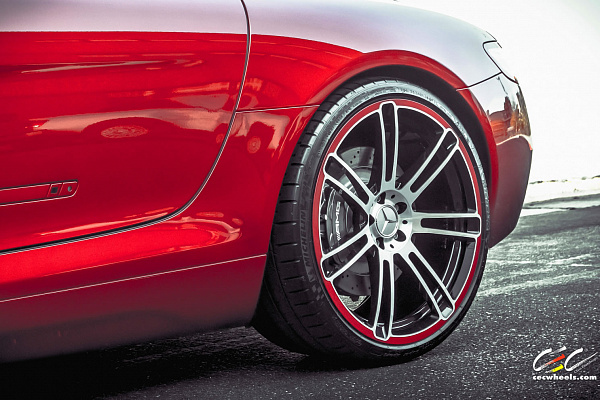 Фото дисков CEC C883 Сатиновый лак на Mercedes-Benz SLS AMG