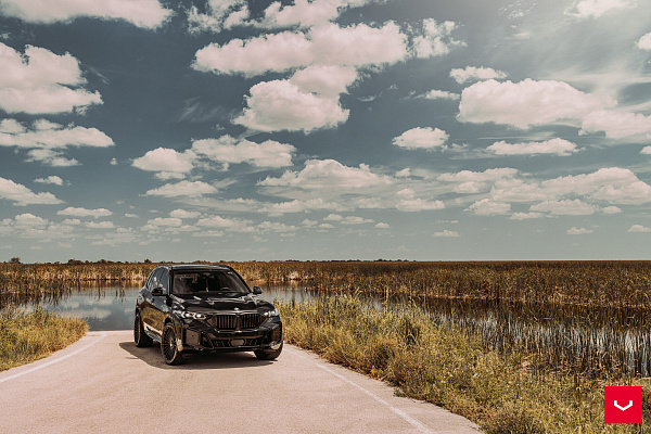 Фото дисков Vossen HF-8 Черный сатин на BMW X5/X5 M (G05/G18/F95)