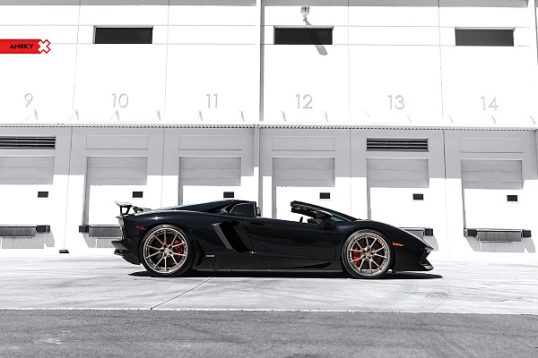 Фото дисков Anrky AN32 Сатиновая шампань на Lamborghini Aventador