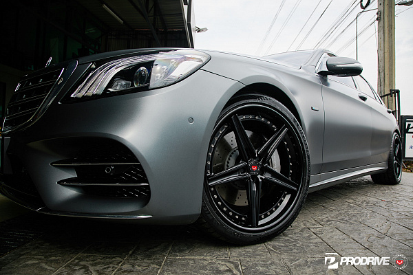 Фото дисков Vossen M-X5 (3-Piece) Черный сатин на Mercedes-Benz S-Class (W222, C217)