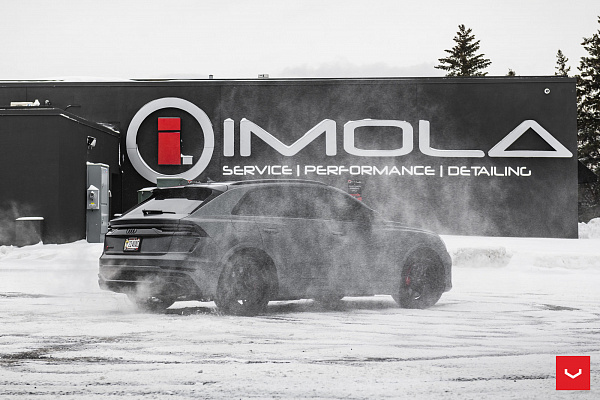 Фото дисков Vossen HF-5 Черный сатин на Audi Q8