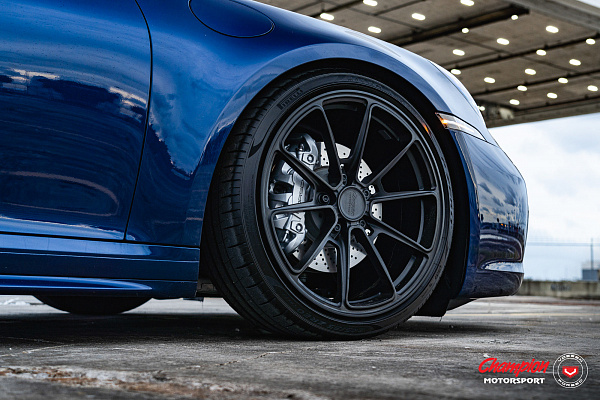 Фото дисков Vossen RS92 Черный сатин на Porsche 911 VIII