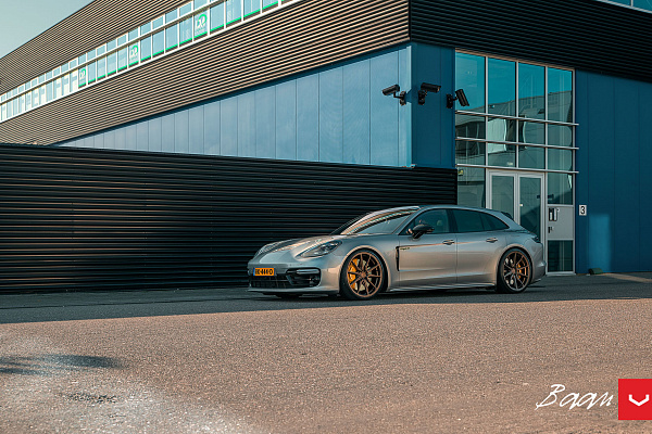 Фото дисков Vossen HF-3 Сатиновая бронза на Porsche Panamera II