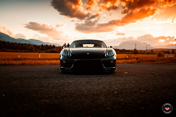 Фото дисков Vossen M-X3 Глянцевая медь на Porsche Cayman II