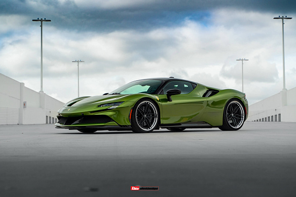 Фото дисков HRE S107SC Черный сатин на Ferrari SF90