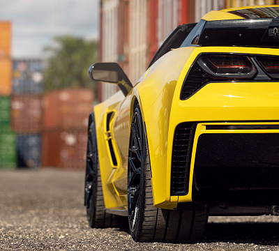 Фото дисков Vossen HF-2 на Chevrolet Corvette C7