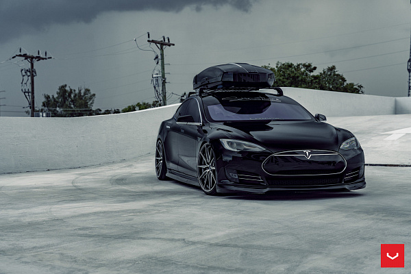 Фото дисков Vossen HF-3 Алмазная проточка на Tesla Model S