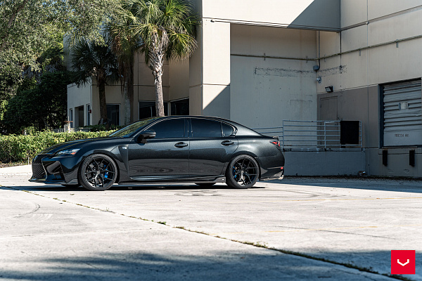 Фото дисков Vossen HF-5 Черный сатин на Lexus GS IV
