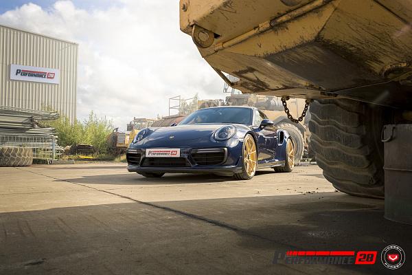 Фото дисков Vossen RS74 Глянцевое золото на Porsche 911 VII
