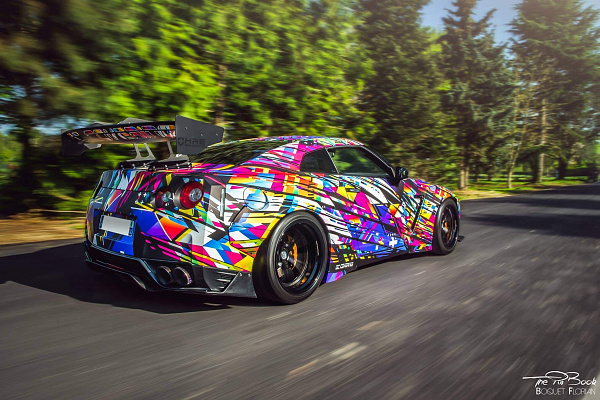 Фото дисков HRE S101 Черный глянец на Nissan GT-R