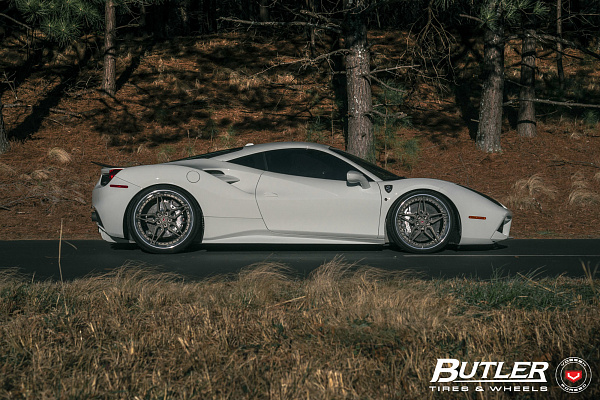 Фото дисков Vossen M-X1 (3-Piece) Сатиновый темный лак на Ferrari 488