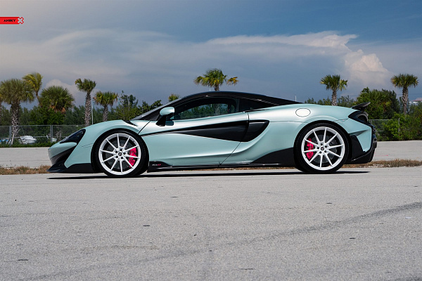Фото дисков Anrky AN18 Белый глянец на McLaren 600