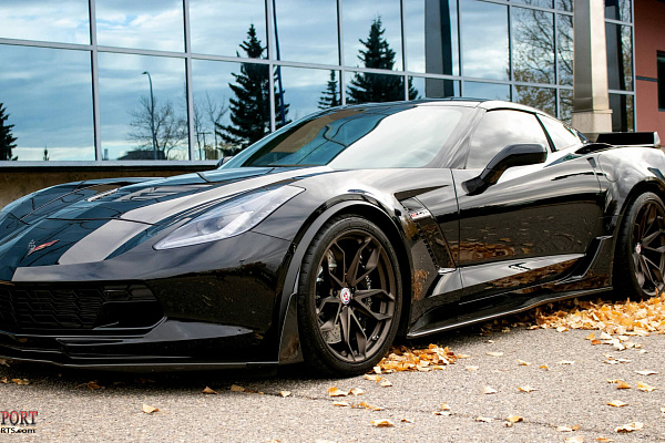 Фото дисков HRE P201 Сатиновая бронза на Chevrolet Corvette C7