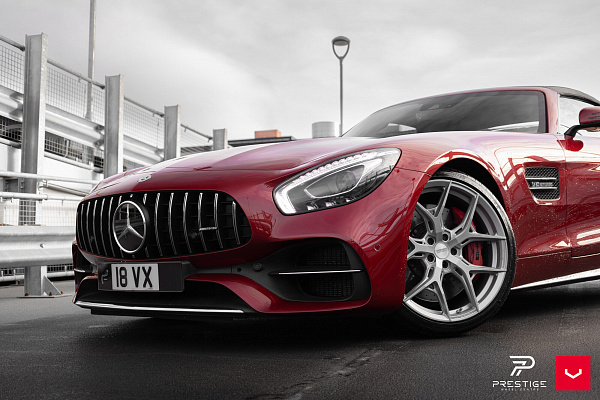 Фото дисков Vossen HF-5 Серебро на Mercedes-Benz AMG GT I