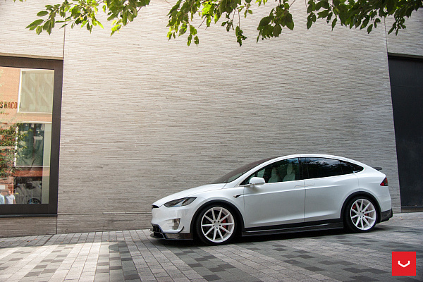 Фото дисков Vossen VFS-1 Белый глянец на Tesla Model X