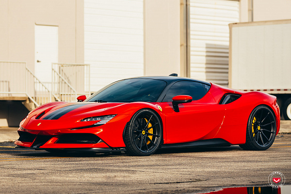 Фото дисков Vossen M-X2 Черный сатин на Ferrari SF90