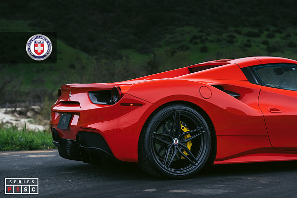 Фото дисков HRE P107SC Черный сатин на Ferrari 488