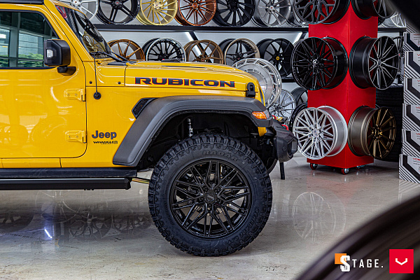 Фото дисков Vossen HF-7 Черный глянец на Jeep Wrangler IV (JL)