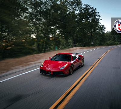 Фото дисков HRE P204 на Ferrari 488