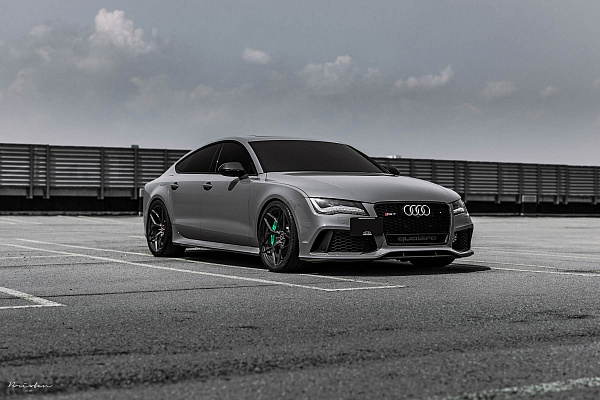 Фото дисков Brixton Forged PF5 Глянцевый темный лак на Audi A/RS 7 (4G)