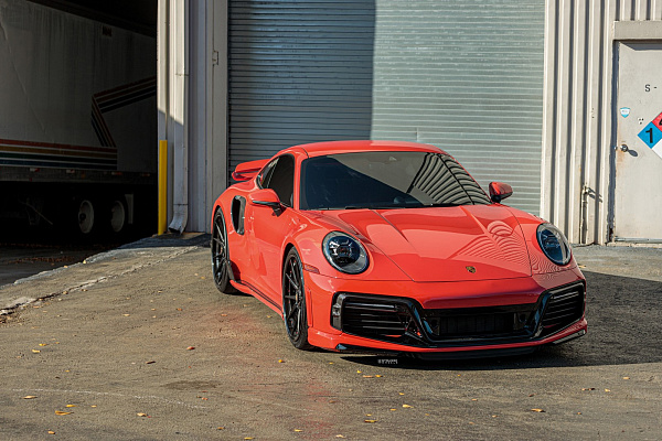 Фото дисков Strasse Wheels SV10 Deep Concave Duoblock Черный сатин на Porsche 911 VIII