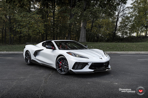 Фото дисков Vossen EVO-5 Черный глянец на Chevrolet Corvette C8