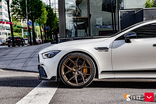 Фото дисков Vossen HF-5 Сатиновая бронза на Mercedes-Benz AMG GT I