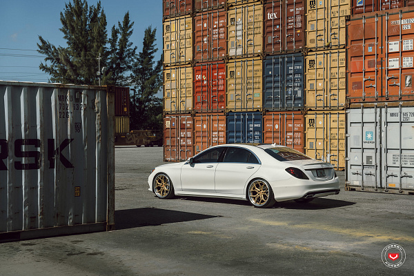 Фото дисков Vossen EVO-3 (3-Piece) Сатиновое золото на Mercedes-Benz S-Class (W222, C217)