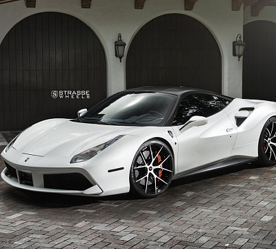 Фото дисков Strasse Wheels SM5R Deep Concave Monoblock на Ferrari 488