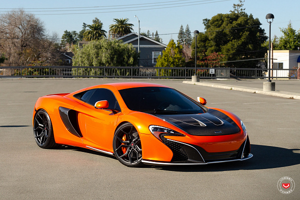 Фото дисков Vossen EVO-3 Черный сатин на McLaren 650S