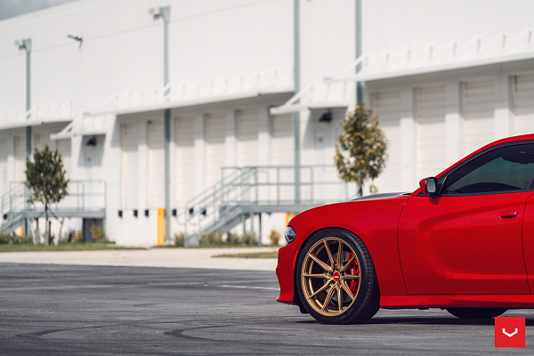 Фото дисков Vossen HF-3 Глянцевое золото на Dodge Charger VII