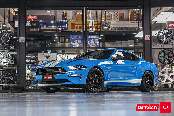 Фото дисков Vossen HF-5 Черный сатин на Ford Mustang VI