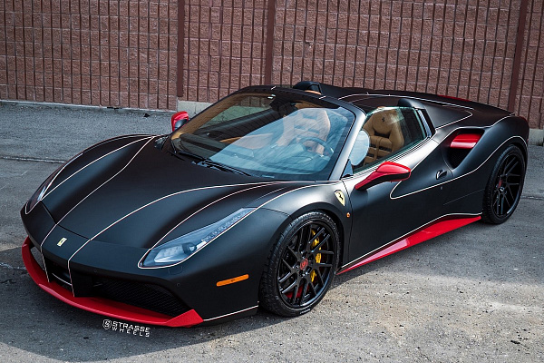 Фото дисков Strasse Wheels SM7T Deep Concave Другой цвет на Ferrari 488