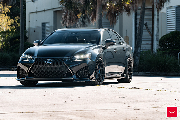 Фото дисков Vossen HF-5 Черный сатин на Lexus GS IV