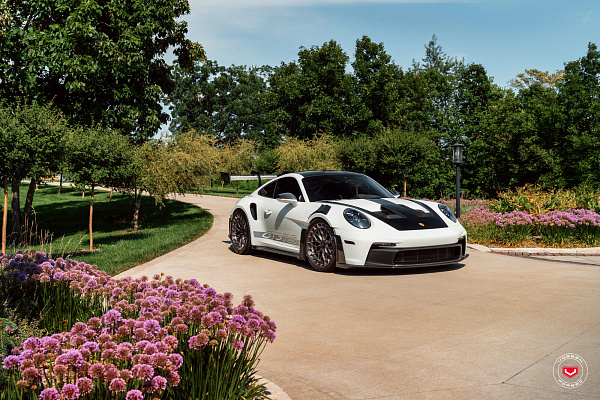 Фото дисков Vossen LC3-02 Глянцевый темный лак на Porsche 911 VIII