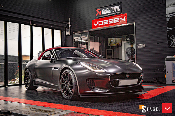 Фото дисков Vossen HF-3 Черный глянец на Jaguar F-Type