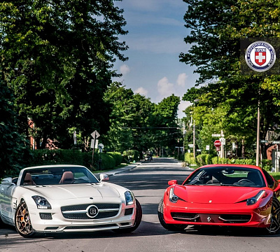 Фото дисков HRE S107 на Ferrari 458