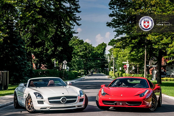 Фото дисков HRE S107 Сатиновая бронза на Ferrari 458