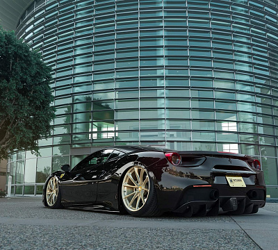 Фото дисков HRE P204 на Ferrari 488