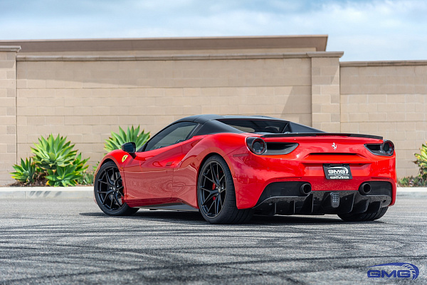 Фото дисков HRE P101 Черный сатин на Ferrari 488