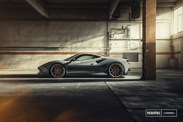 Фото дисков NOVITEC NF10 Сатиновая бронза на Ferrari F8