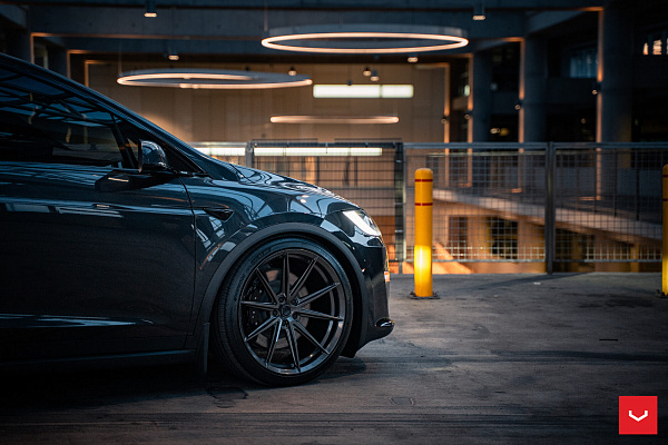 Фото дисков Vossen HFX-2 (5-Lug) Глянцевый графит на Tesla Model X