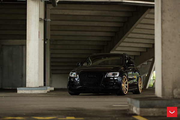 Фото дисков Vossen CV4 Сатиновое золото на Audi Q5 (8R)