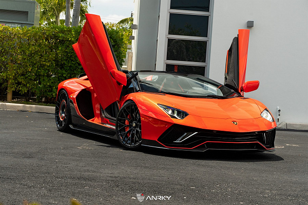 Фото дисков Anrky AN20 Черный глянец на Lamborghini Aventador
