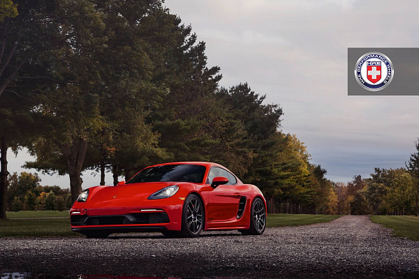Фото дисков HRE RC104 Черный сатин на Porsche Cayman II