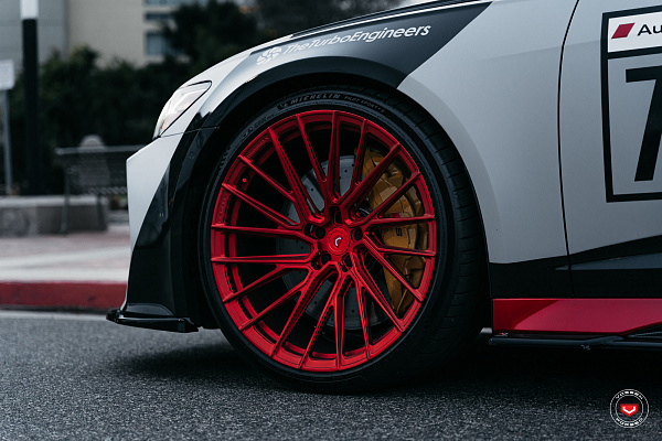 Фото дисков Vossen EVO-6TR Красный сатин на Audi A/RS 6 (C8)