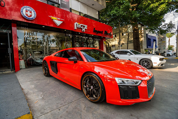 Фото дисков HRE S201 Сатиновая бронза на Audi R8 (4S)