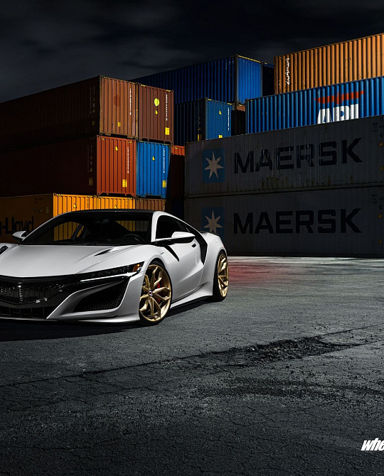 Фото дисков P201 Сатиновое золото на Acura NSX II