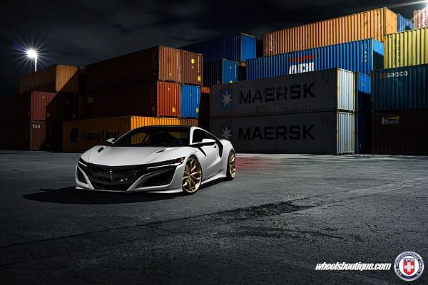 Фото дисков HRE P201 Сатиновое золото на Acura NSX II
